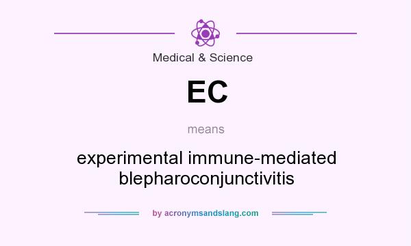 What does EC mean? It stands for experimental immune-mediated blepharoconjunctivitis