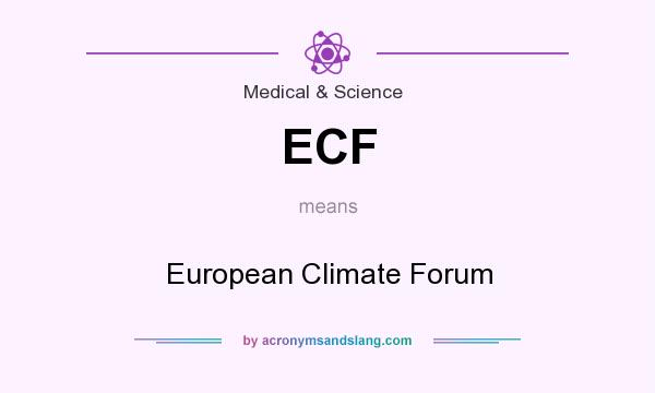 What does ECF mean? It stands for European Climate Forum