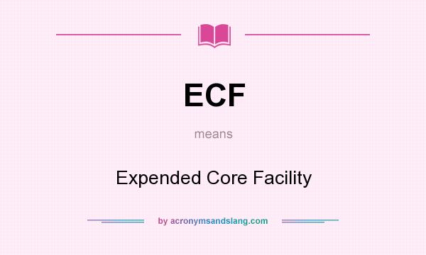 What does ECF mean? It stands for Expended Core Facility