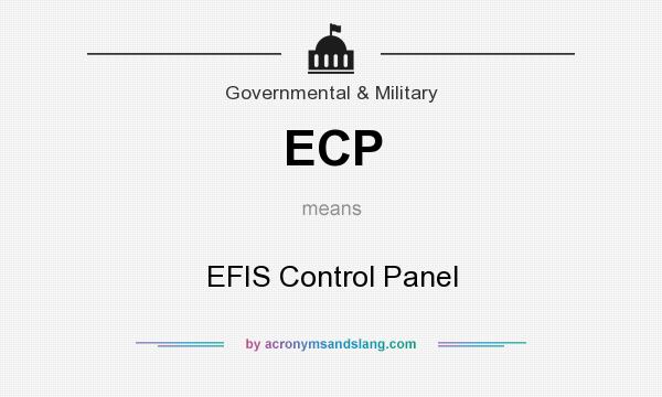What does ECP mean? It stands for EFIS Control Panel
