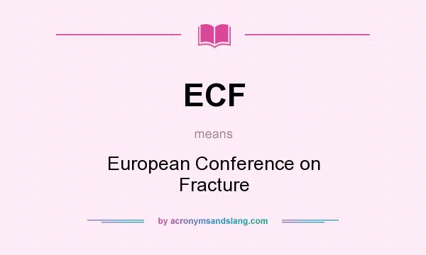What does ECF mean? It stands for European Conference on Fracture