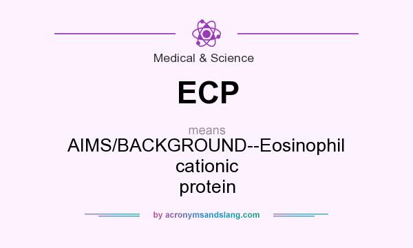 What does ECP mean? It stands for AIMS/BACKGROUND--Eosinophil cationic protein