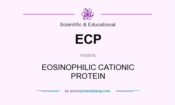 What does ECP mean? It stands for EOSINOPHILIC CATIONIC PROTEIN