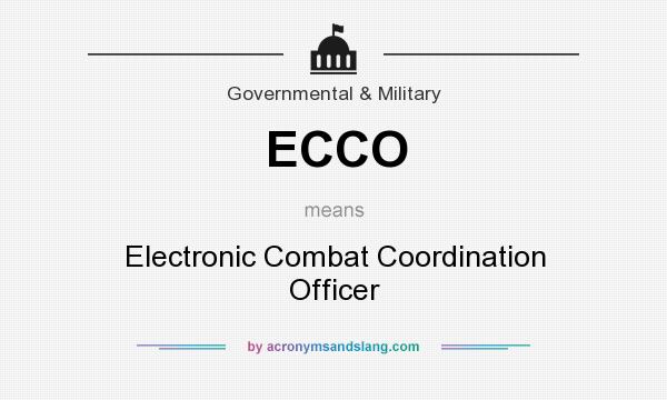 What does ECCO mean? It stands for Electronic Combat Coordination Officer