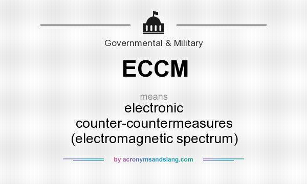 What does ECCM mean? It stands for electronic counter-countermeasures (electromagnetic spectrum)