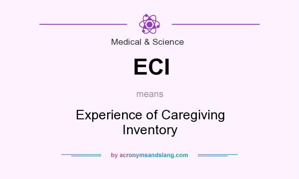 What does ECI mean? It stands for Experience of Caregiving Inventory
