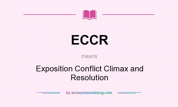 What does ECCR mean? It stands for Exposition Conflict Climax and Resolution