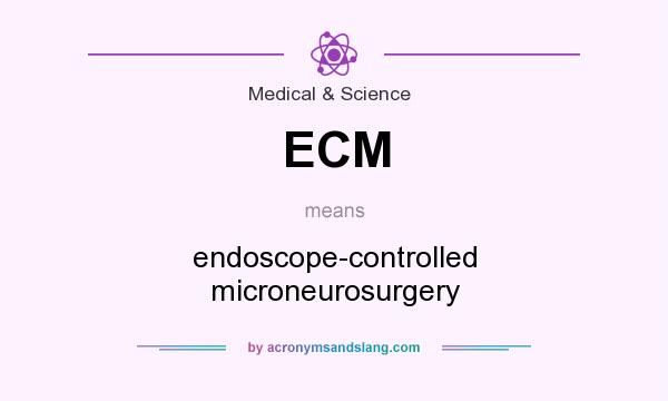 What does ECM mean? It stands for endoscope-controlled microneurosurgery