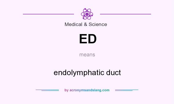 What does ED mean? It stands for endolymphatic duct