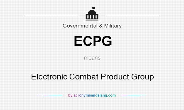 What does ECPG mean? It stands for Electronic Combat Product Group