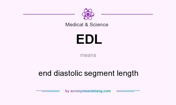 What does EDL mean? It stands for end diastolic segment length
