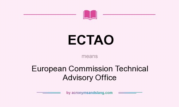 What does ECTAO mean? It stands for European Commission Technical Advisory Office
