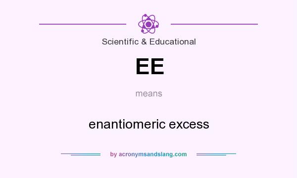 What does EE mean? It stands for enantiomeric excess