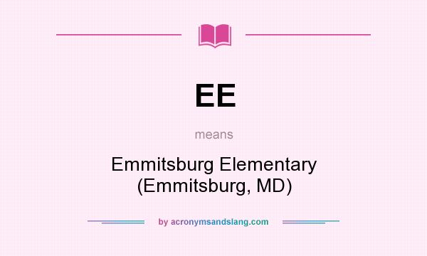What does EE mean? It stands for Emmitsburg Elementary (Emmitsburg, MD)
