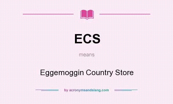 What does ECS mean? It stands for Eggemoggin Country Store