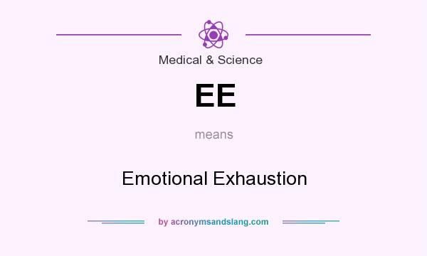 What does EE mean? It stands for Emotional Exhaustion
