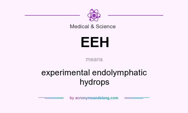 What does EEH mean? It stands for experimental endolymphatic hydrops