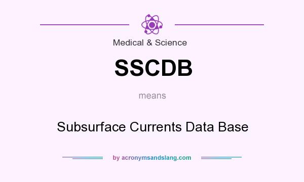What does SSCDB mean? It stands for Subsurface Currents Data Base