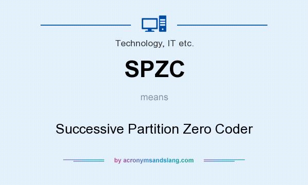 What does SPZC mean? It stands for Successive Partition Zero Coder