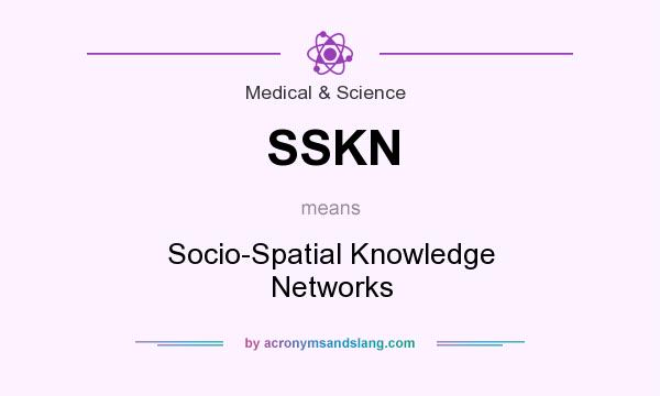 What does SSKN mean? It stands for Socio-Spatial Knowledge Networks