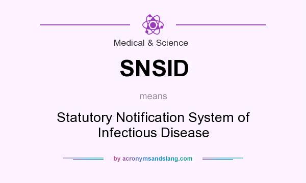 What does SNSID mean? It stands for Statutory Notification System of Infectious Disease