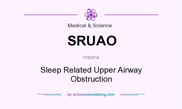 What does SRUAO mean? It stands for Sleep Related Upper Airway Obstruction