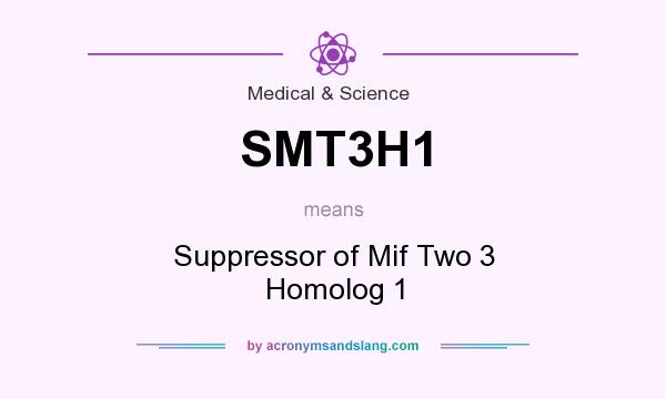 What does SMT3H1 mean? It stands for Suppressor of Mif Two 3 Homolog 1