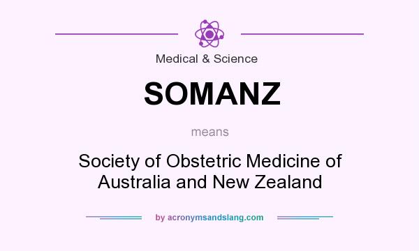 What does SOMANZ mean? It stands for Society of Obstetric Medicine of Australia and New Zealand
