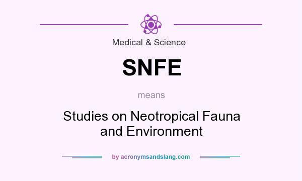 What does SNFE mean? It stands for Studies on Neotropical Fauna and Environment