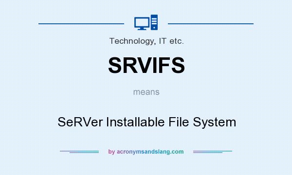 What does SRVIFS mean? It stands for SeRVer Installable File System