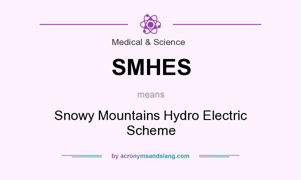 What does SMHES mean? It stands for Snowy Mountains Hydro Electric Scheme