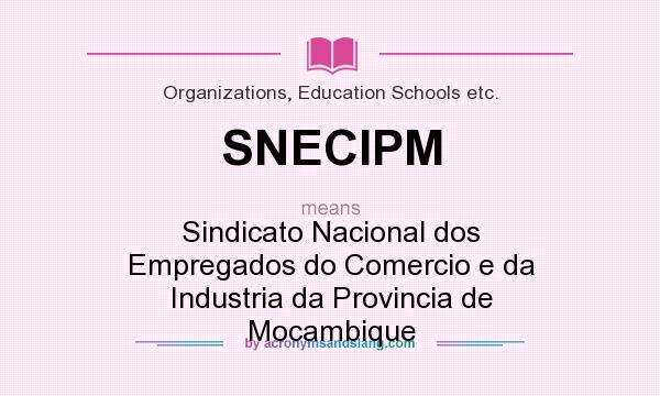What does SNECIPM mean? It stands for Sindicato Nacional dos Empregados do Comercio e da Industria da Provincia de Mocambique