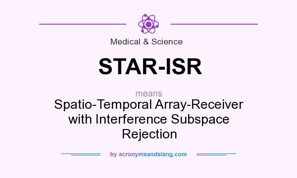 What does STAR-ISR mean? It stands for Spatio-Temporal Array-Receiver with Interference Subspace Rejection