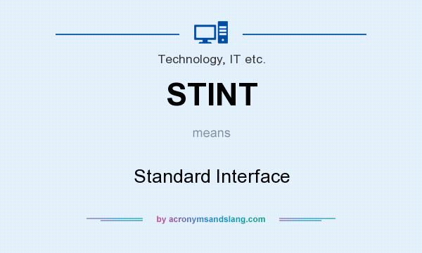What does STINT mean? It stands for Standard Interface