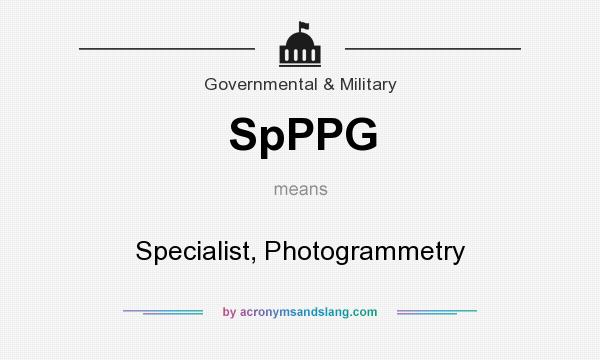 What does SpPPG mean? It stands for Specialist, Photogrammetry
