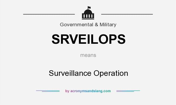 What does SRVEILOPS mean? It stands for Surveillance Operation