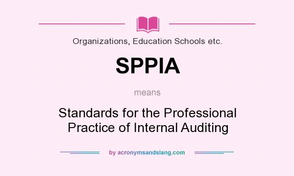 What does SPPIA mean? It stands for Standards for the Professional Practice of Internal Auditing