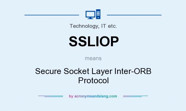 What does SSLIOP mean? It stands for Secure Socket Layer Inter-ORB Protocol