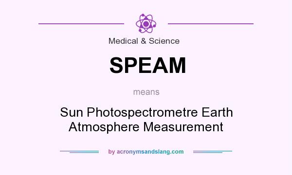 What does SPEAM mean? It stands for Sun Photospectrometre Earth Atmosphere Measurement