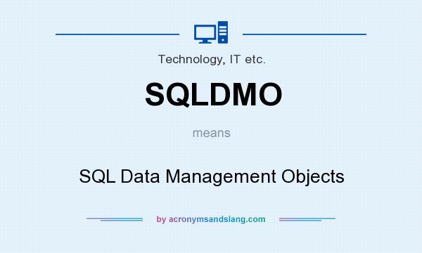 What does SQLDMO mean? It stands for SQL Data Management Objects