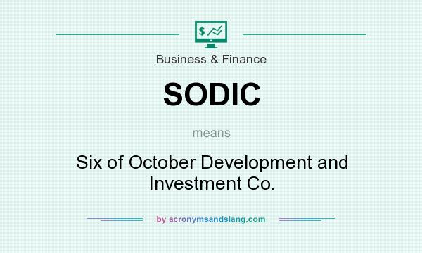 What does SODIC mean? It stands for Six of October Development and Investment Co.