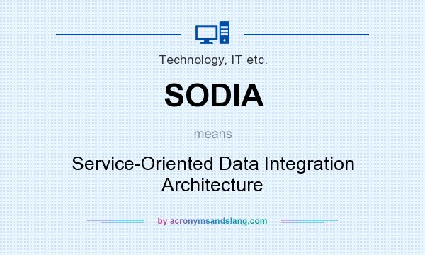 What does SODIA mean? It stands for Service-Oriented Data Integration Architecture
