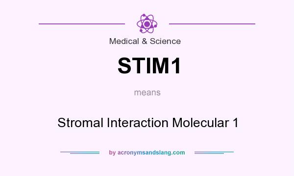 What does STIM1 mean? It stands for Stromal Interaction Molecular 1
