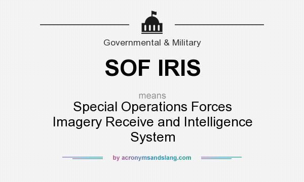 What does SOF IRIS mean? It stands for Special Operations Forces Imagery Receive and Intelligence System