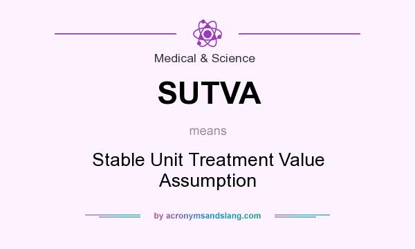 What does SUTVA mean? It stands for Stable Unit Treatment Value Assumption
