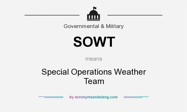 What does SOWT mean? It stands for Special Operations Weather Team