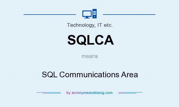 What does SQLCA mean? It stands for SQL Communications Area