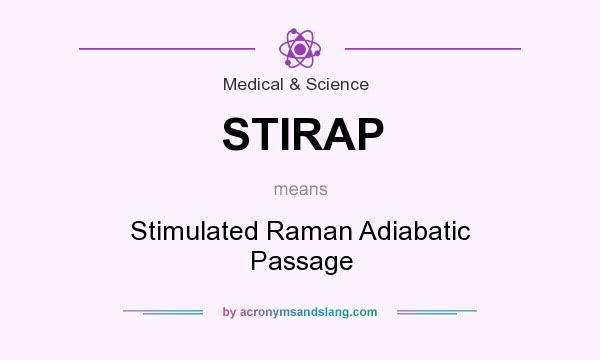 What does STIRAP mean? It stands for Stimulated Raman Adiabatic Passage