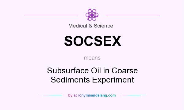 What does SOCSEX mean? It stands for Subsurface Oil in Coarse Sediments Experiment