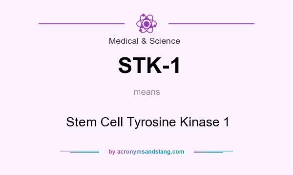 What does STK-1 mean? It stands for Stem Cell Tyrosine Kinase 1